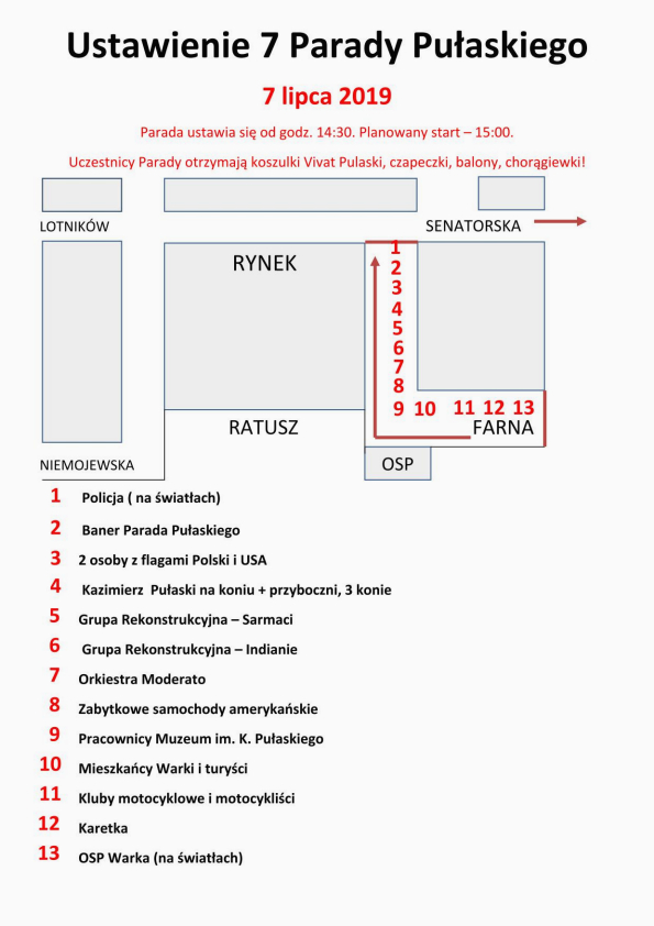 ustawienie parady2019