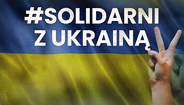 Baner "Solidarni z Ukrainą"